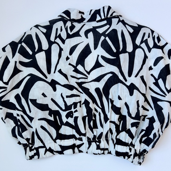 Le Raganne Black and White Patterned Blouse - Picture 4 of 9